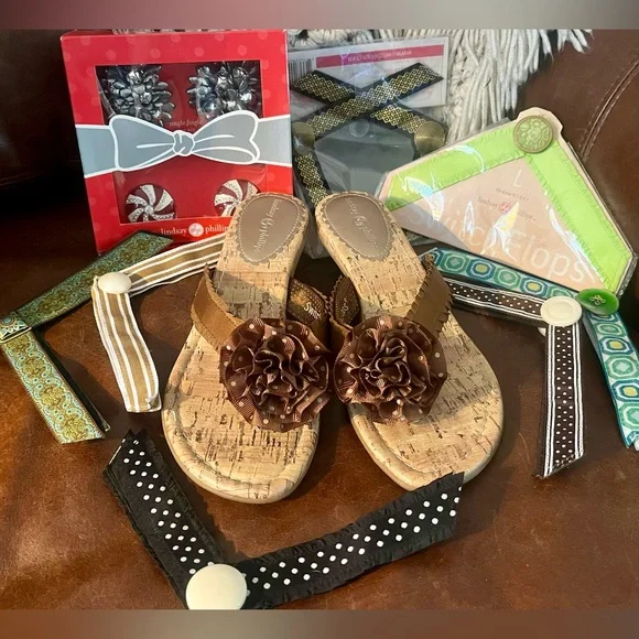 Lindsay Phillips Switch Flops Lot! Kitten Heels Sz 7 & 10 “outfits”! - Picture 2 of 5